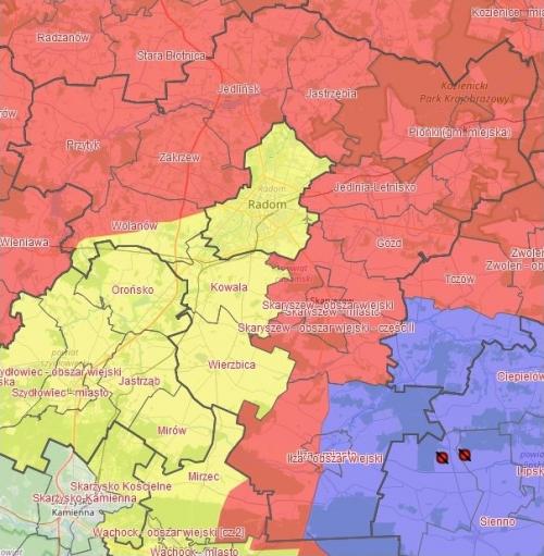 Niebieska strefa ASF w powiecie radomskim