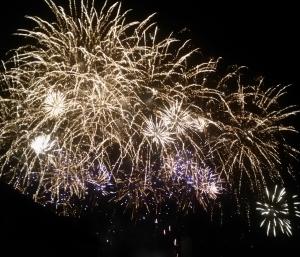 Noworoczny pokaz fajerwerków w Iłży