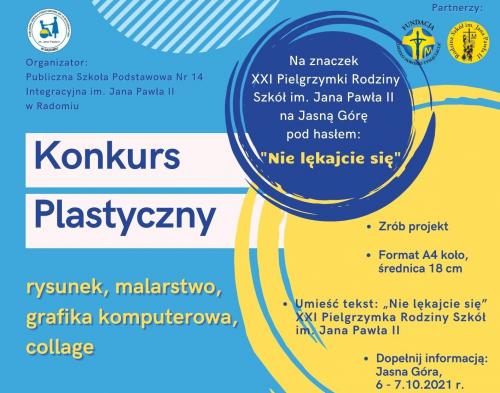 Rusza konkurs plastyczny pod patronatem Starosty Radomskiego na znaczek Pielgrzymki Rodziny Szkół Jana Pawła II