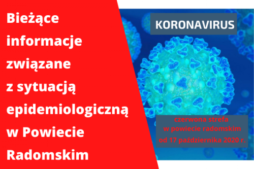 Strefa czerwona w Powiecie Radomskim. Jak będą pracować szkoły i starostwo?